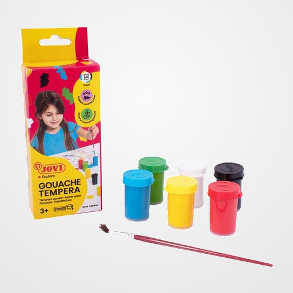 TEMPERA JOVI  15 ml (bote) ESTUCHE de  6