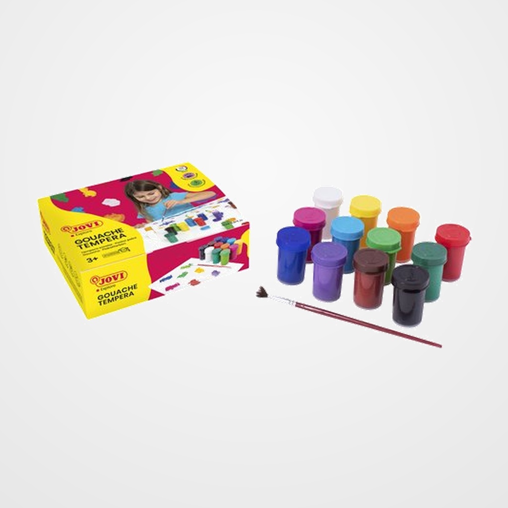 TEMPERA JOVI  15 ml (bote) ESTUCHE de 12