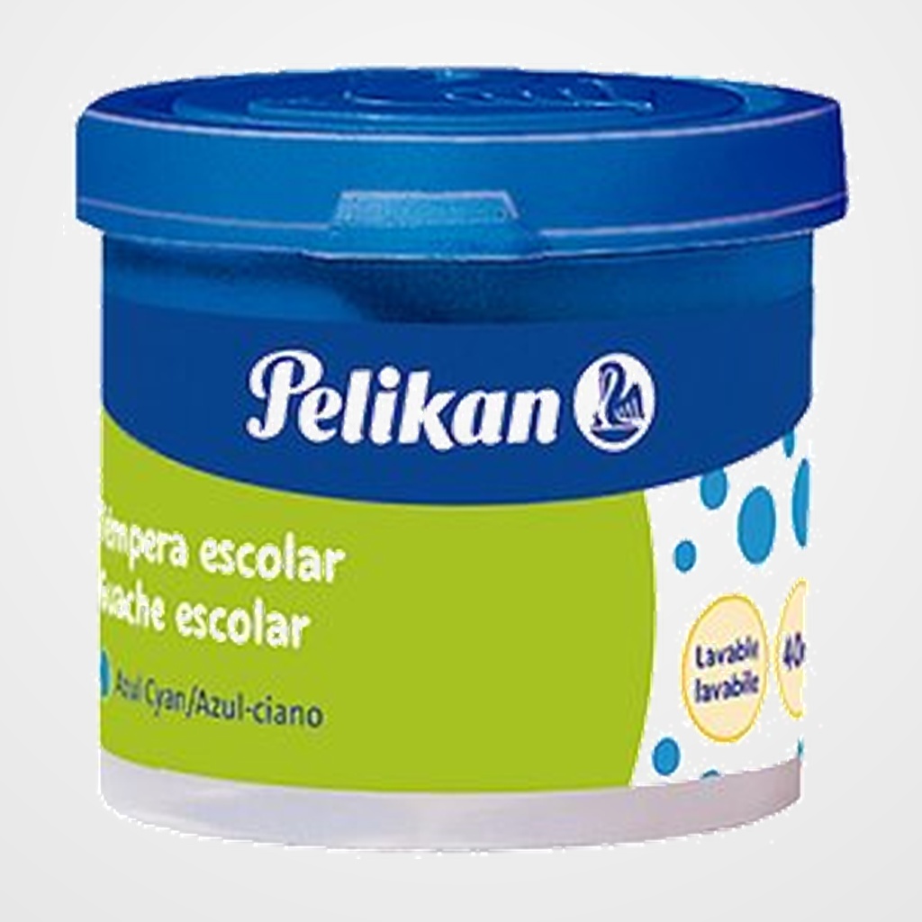 TEMPERA PELIKAN 40 ml (bote) 742/40 AZUL CYAN Nº127 (24005142)