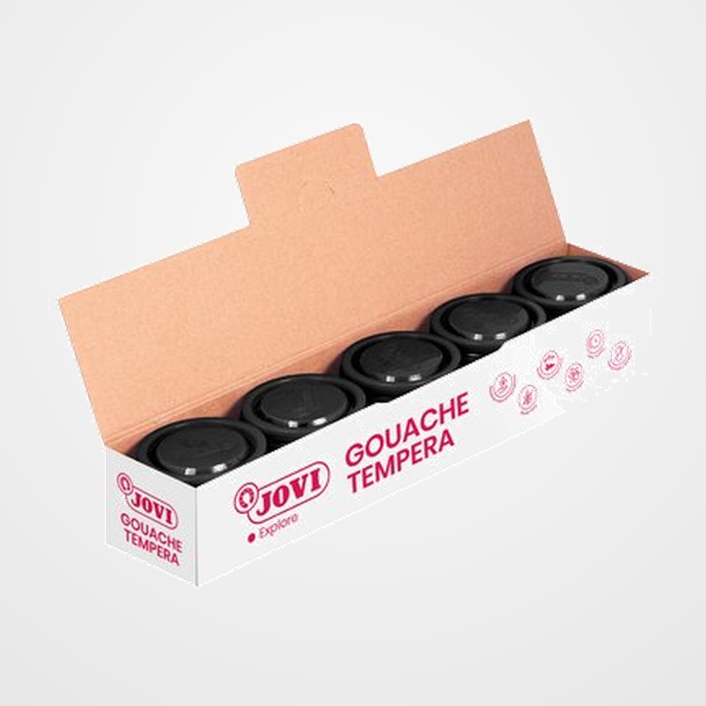 TEMPERA JOVI  35 ml (bote)  NEGRO