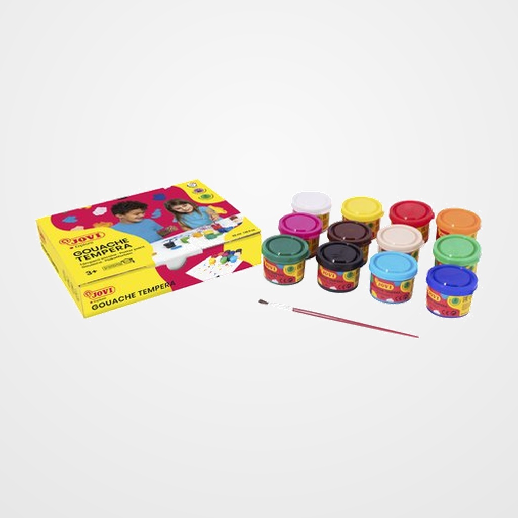 TEMPERA JOVI  35 ml (bote) ESTUCHE de 12