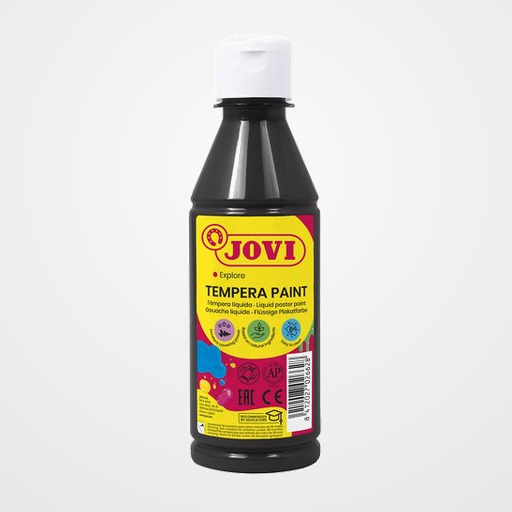 TEMPERA JOVI LIQUIDA  250 ml (botella) NEGRO