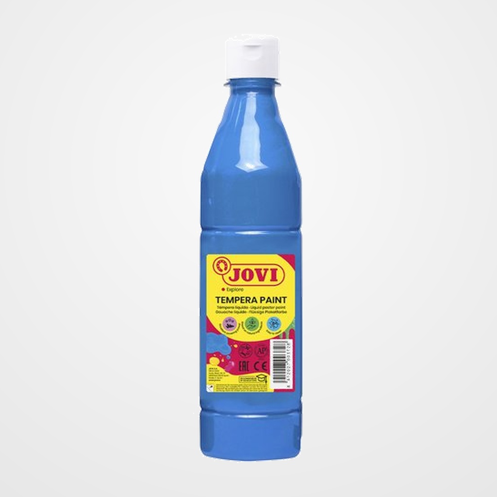 TEMPERA JOVI LIQUIDA  500 ml (botella) AZUL CYAN