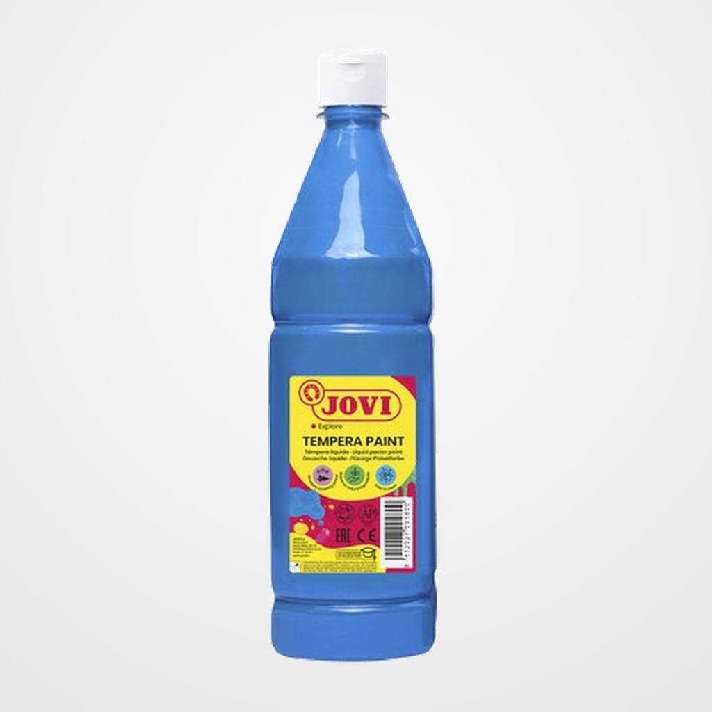 TEMPERA JOVI LIQUIDA 1000 ml (botella) AZUL CYAN