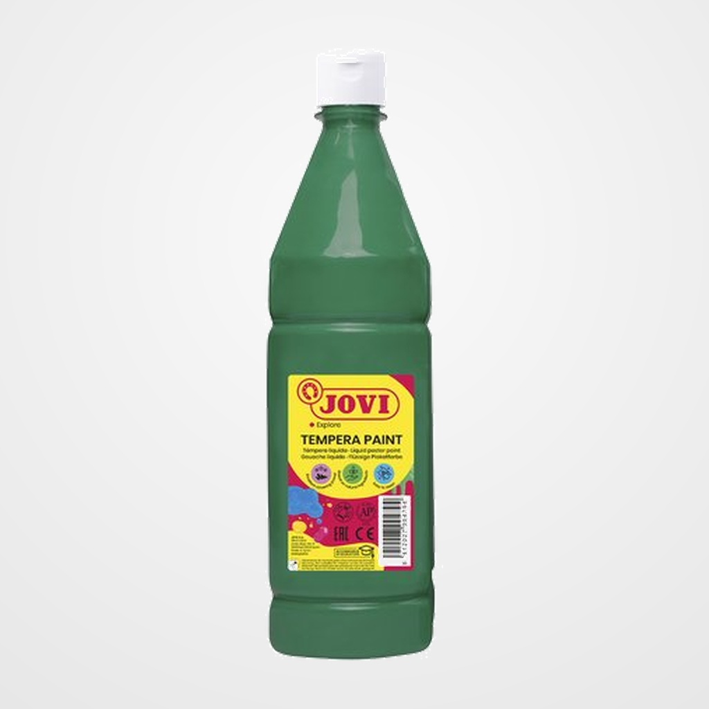 TEMPERA JOVI LIQUIDA 1000 ml (botella) VERDE OSCURO