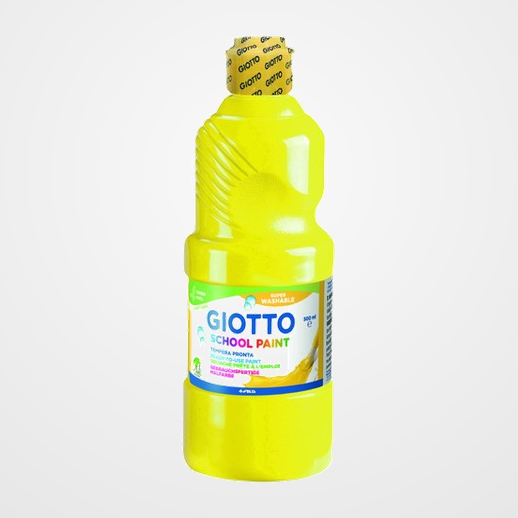TEMPERA GIOTTO MAS LAVABLE LIQUIDA 500 ml (botella) AMARILLO