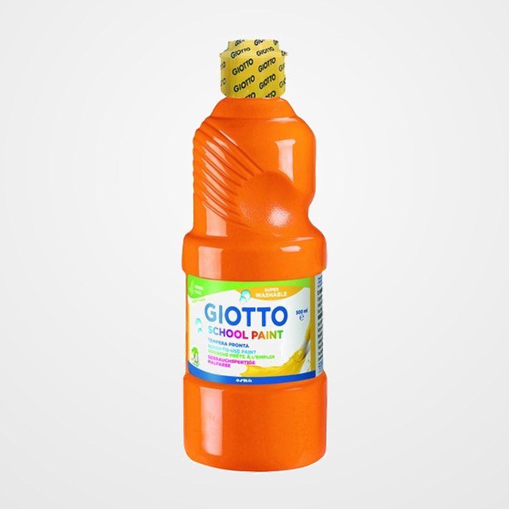 TEMPERA GIOTTO MAS LAVABLE LIQUIDA 500 ml (botella) NARANJA