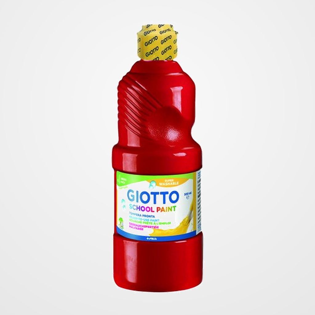 TEMPERA GIOTTO MAS LAVABLE LIQUIDA 500 ml (botella) ROJO BERMELLON
