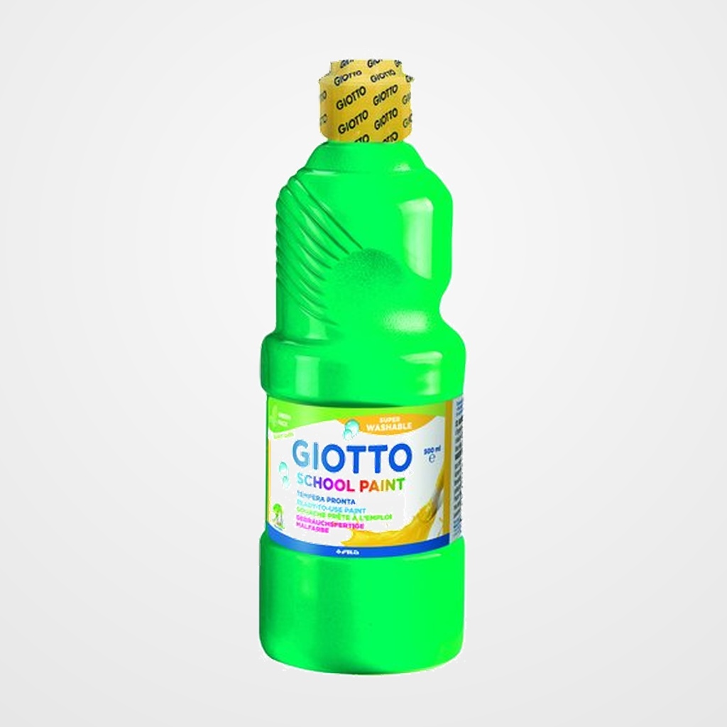TEMPERA GIOTTO MAS LAVABLE LIQUIDA 500 ml (botella) VERDE