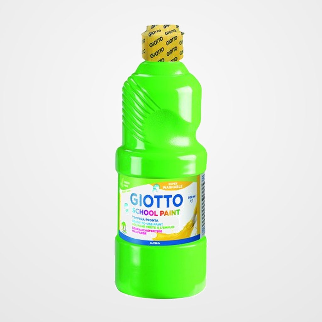 TEMPERA GIOTTO MAS LAVABLE LIQUIDA 500 ml (botella) VERDE CINABRIO