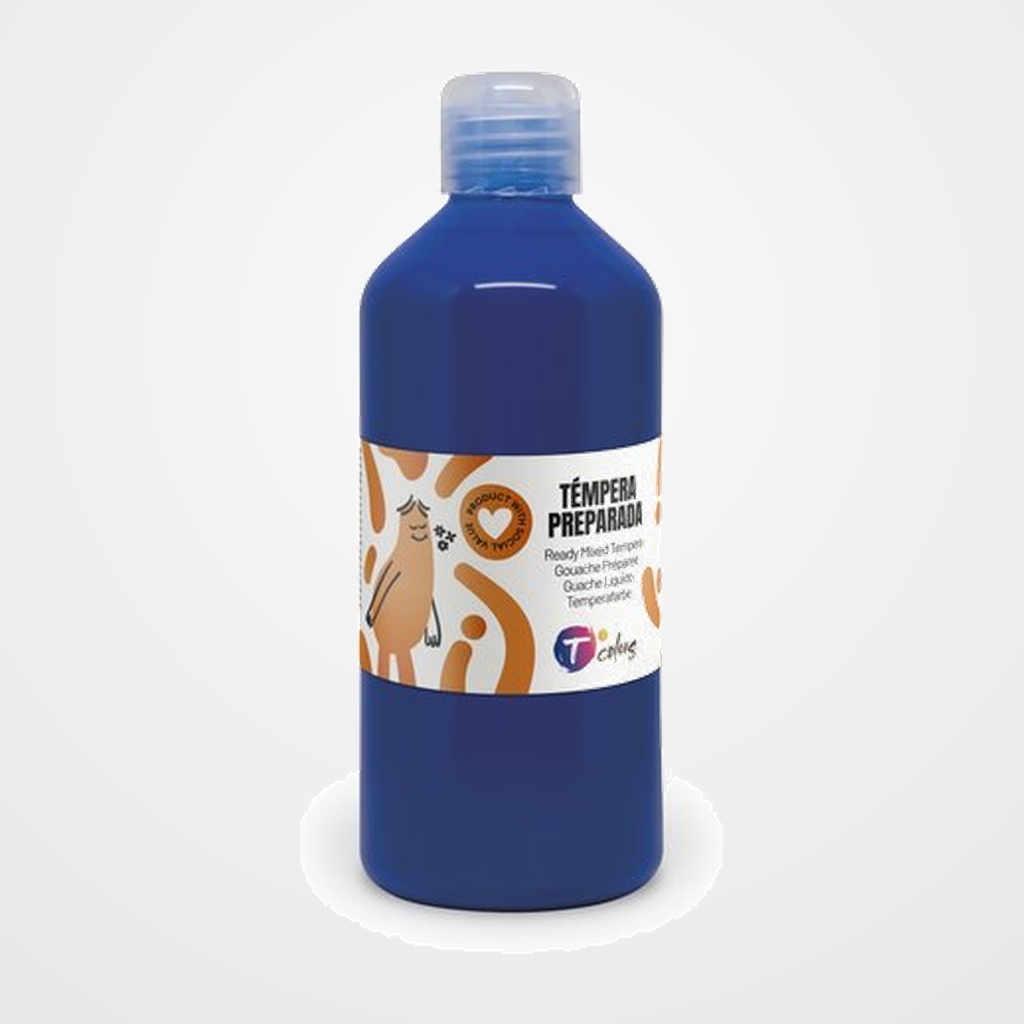 TEMPERA TCOLORS LIQUIDA 500 ml (botella) AZUL ULTRAMAR
