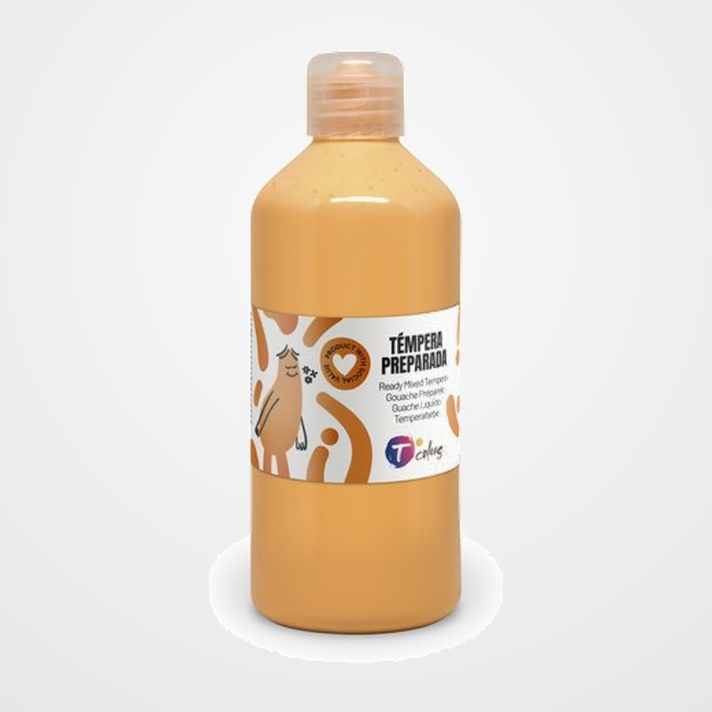 TEMPERA TCOLORS LIQUIDA 500 ml (botella) CARNE
