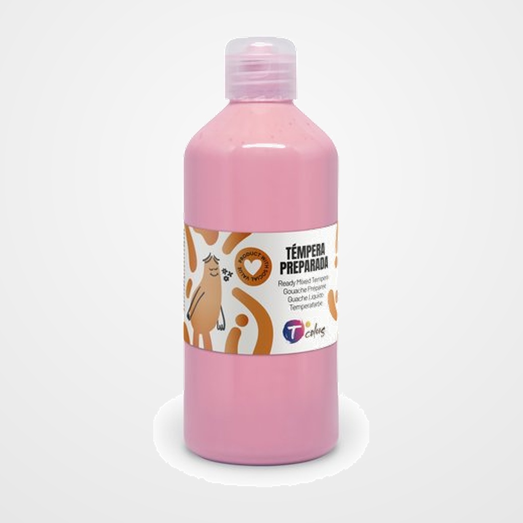TEMPERA TCOLORS LIQUIDA 500 ml (botella) ROSA