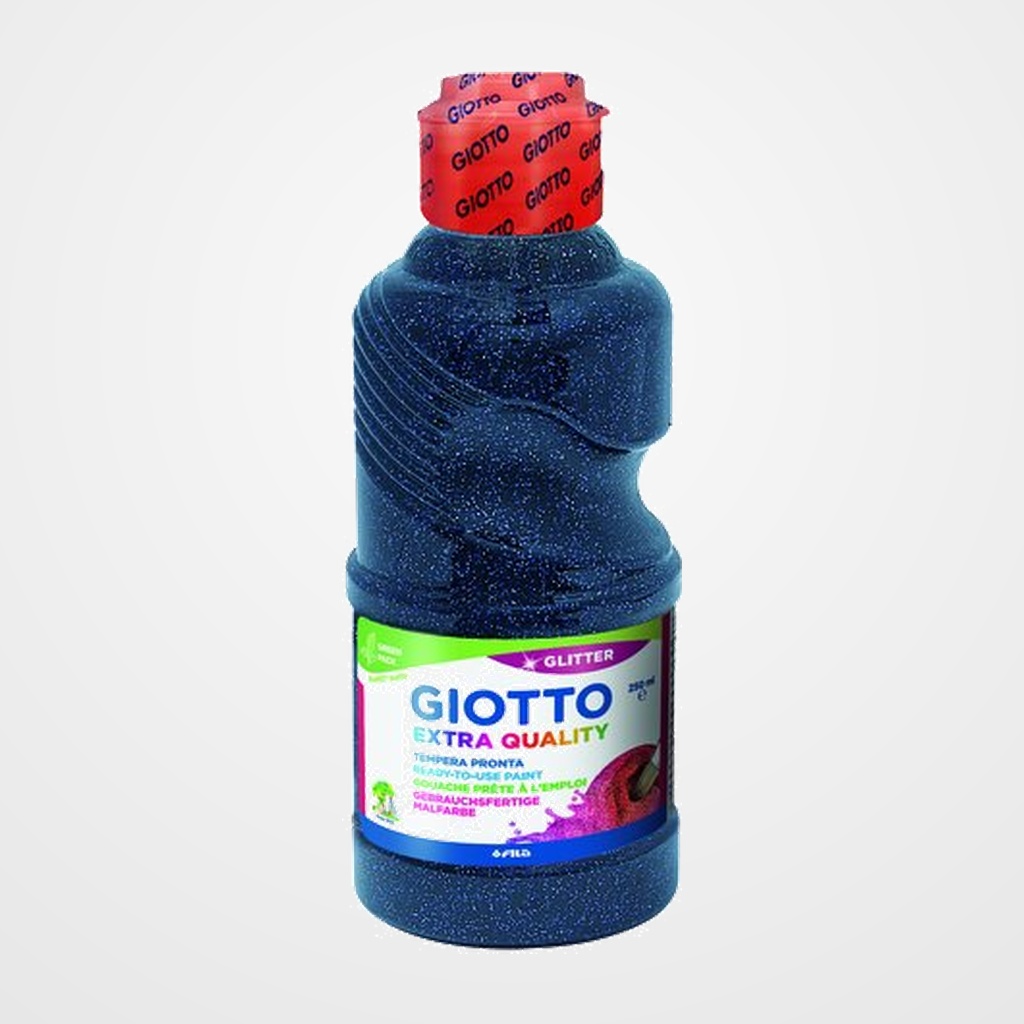 TEMPERA GIOTTO LIQUIDA GLITTER 250 ml (botella) AZUL