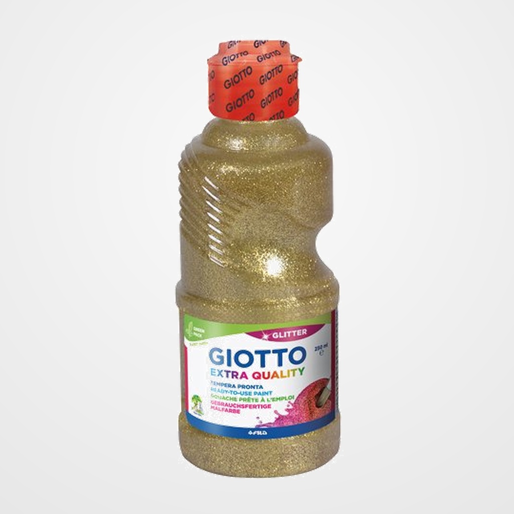 TEMPERA GIOTTO LIQUIDA GLITTER 250 ml (botella) ORO