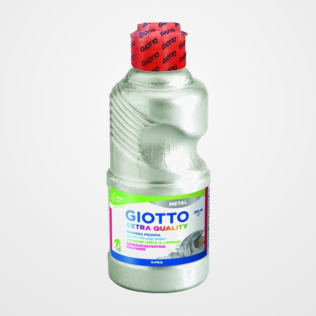 TEMPERA GIOTTO LIQUIDA METAL 250 ml (botella) PLATA