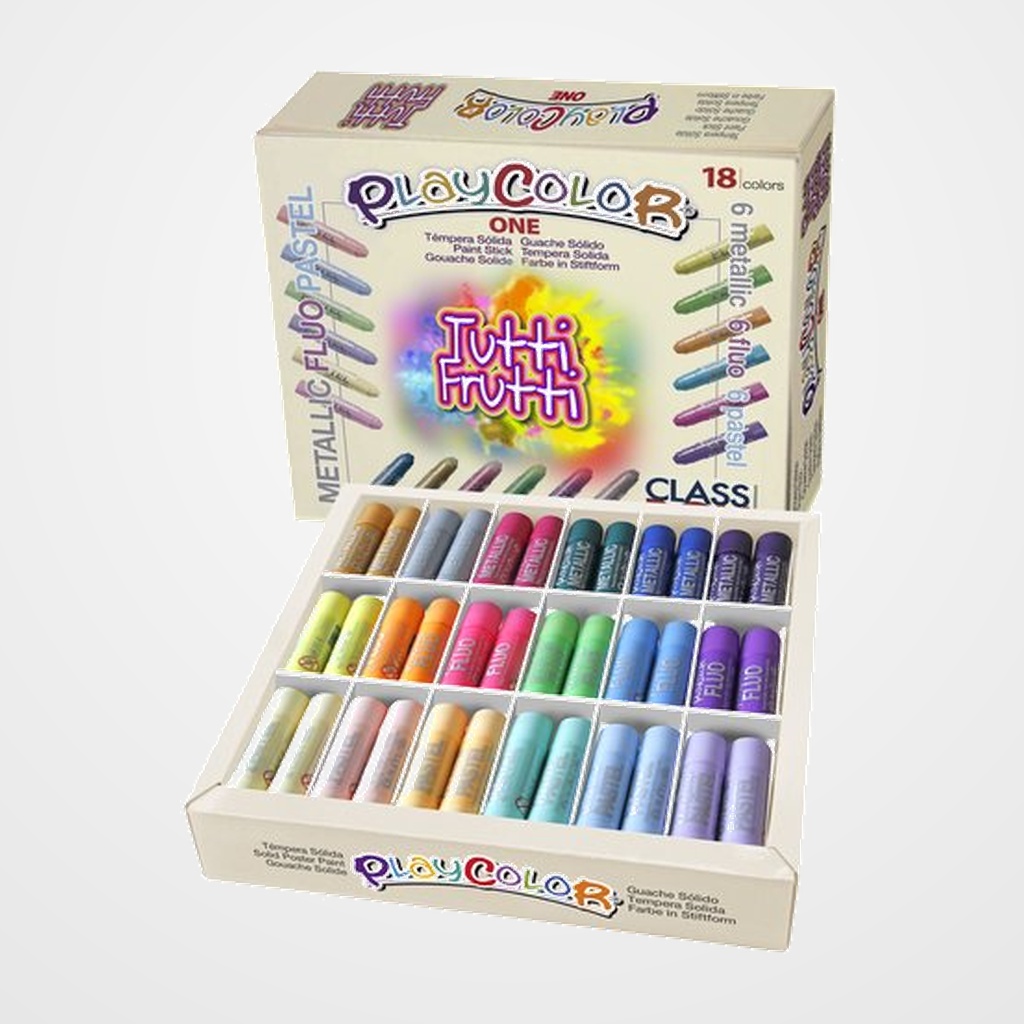 TEMPERA INSTANT SOLIDA PLAYCOLOR ONE 5Gr. TUTTI FRUTTI PACK de 144