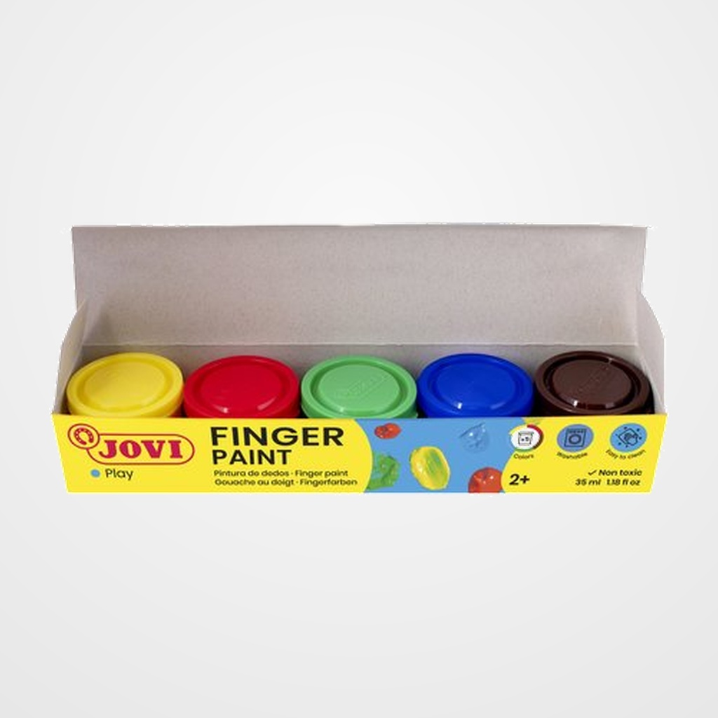 PINTURA de DEDOS JOVI  35 ml (bote) ESTUCHE de 5