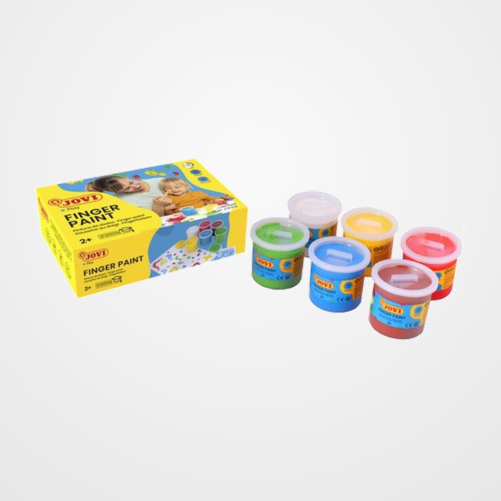 PINTURA de DEDOS JOVI 125 ml (bote)  ESTUCHE de 6