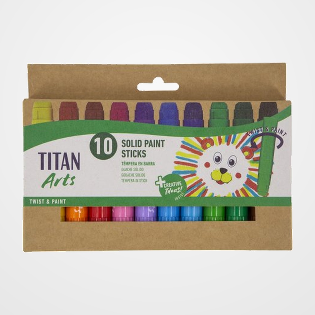 TEMPERA SOLIDA TITAN ARTS CREATIVE ESTUCHE de 10