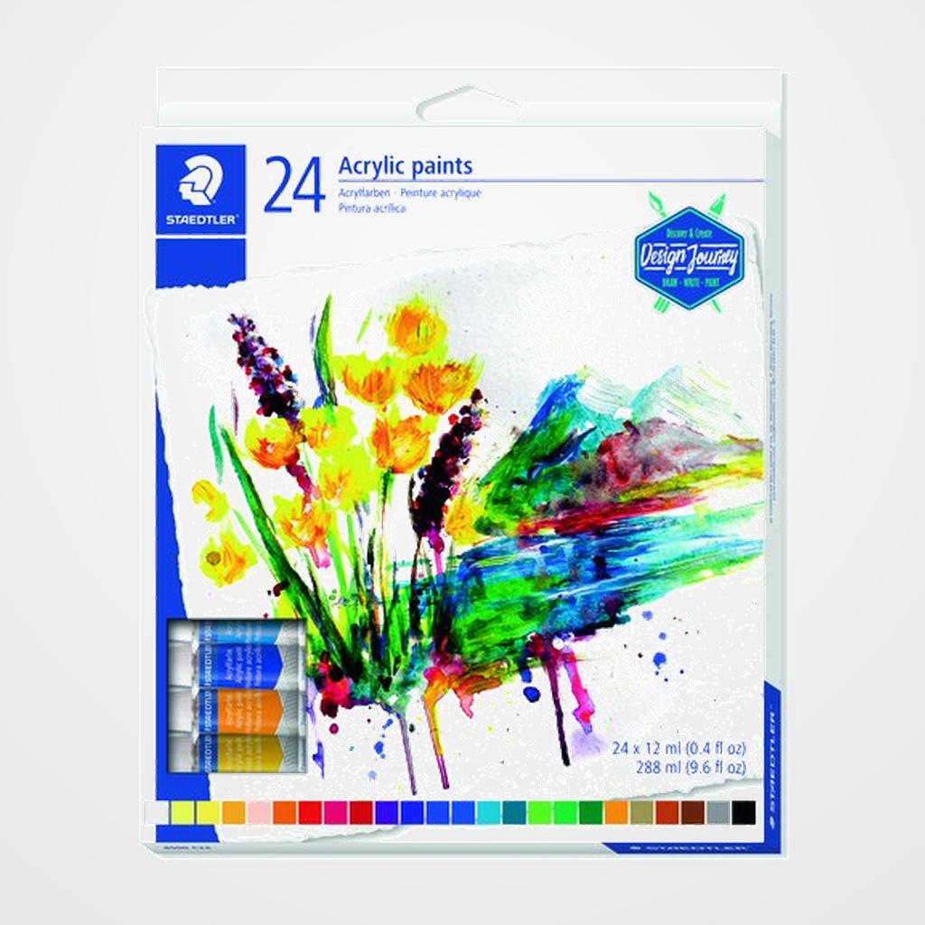 PINTURA ACRILICA STAEDTLER 8500 12 ml (tubo) ESTUCHE de 24