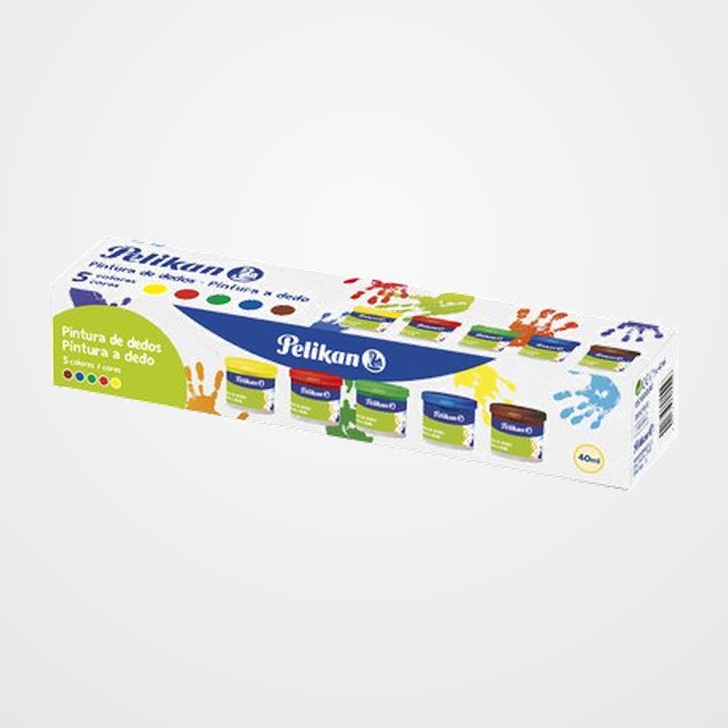 PINTURA de DEDOS PELIKAN CD/40S 40 ml (bote) SET de 5 (24004954)