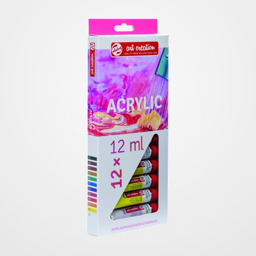 PINTURA ACRILICA TALENS ART CREATION SET INICIACION 12 ml (Tubo) ESTUCHE de 12