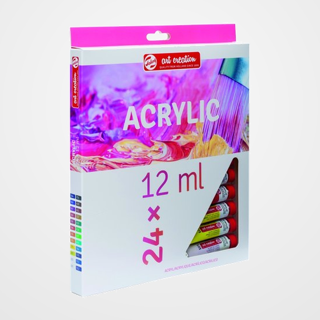PINTURA ACRILICA TALENS ART CREATION SET INICIACION 12 ml (Tubo) ESTUCHE de 24