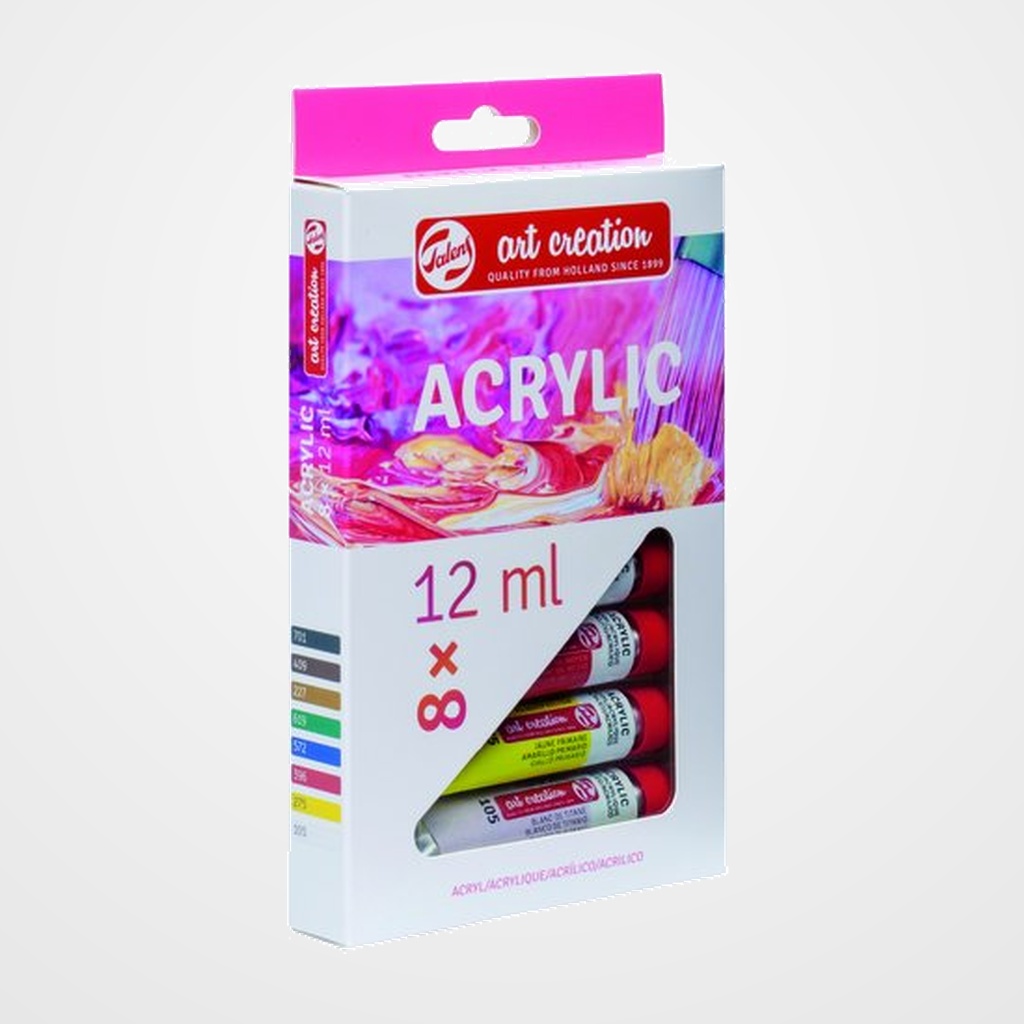 PINTURA ACRILICA TALENS ART CREATION SET INICIACION 12 ml (Tubo) ESTUCHE de 8
