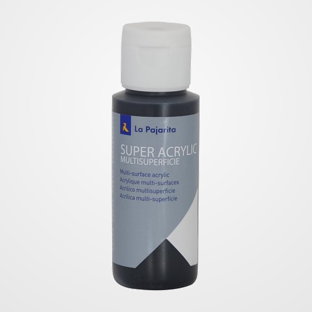 PINTURA ACRILICA LA PAJARITA 60 ml (bote) NEGRO A-45