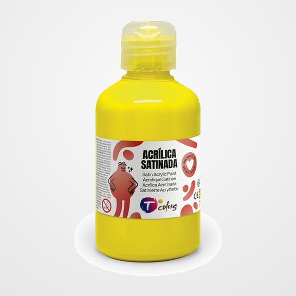PINTURA ACRILICA TCOLORS 250 ml (botella) AMARILLO