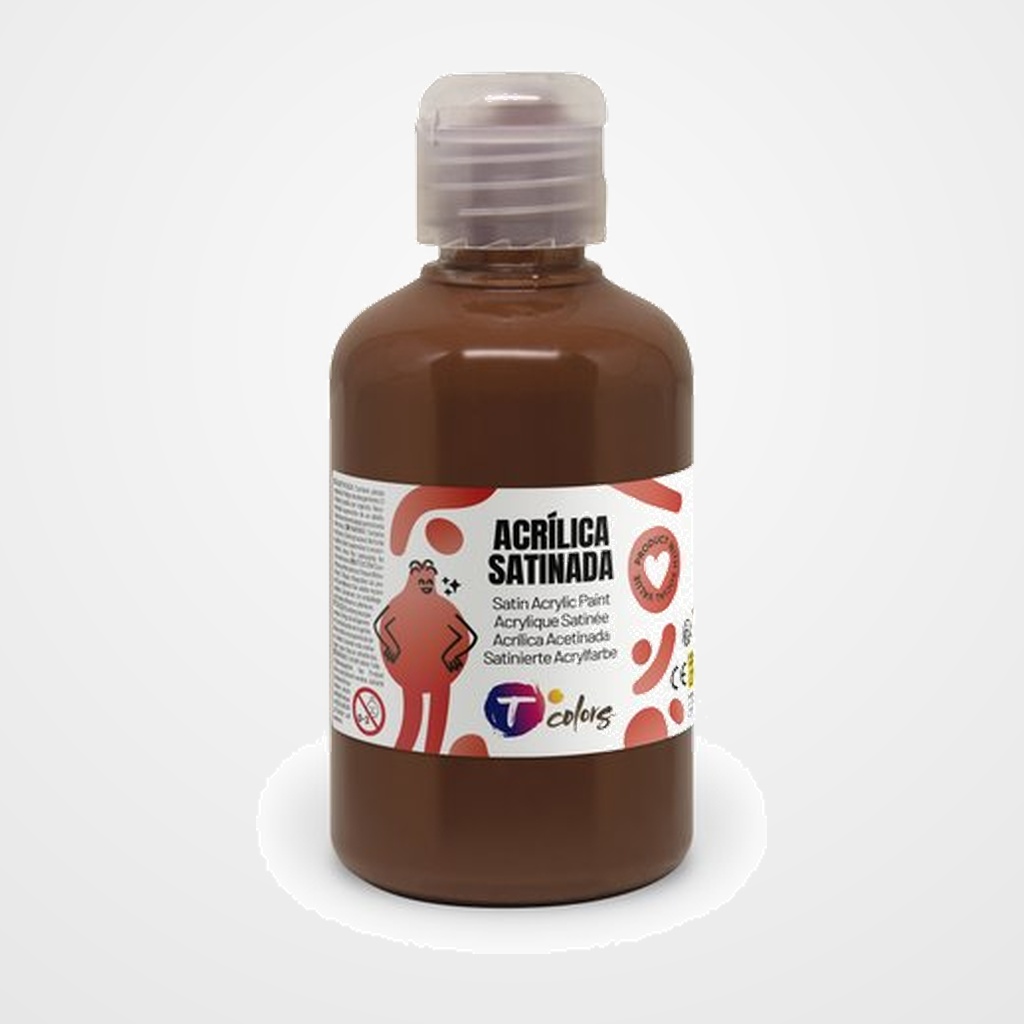 PINTURA ACRILICA TCOLORS 250 ml (botella) MARRON