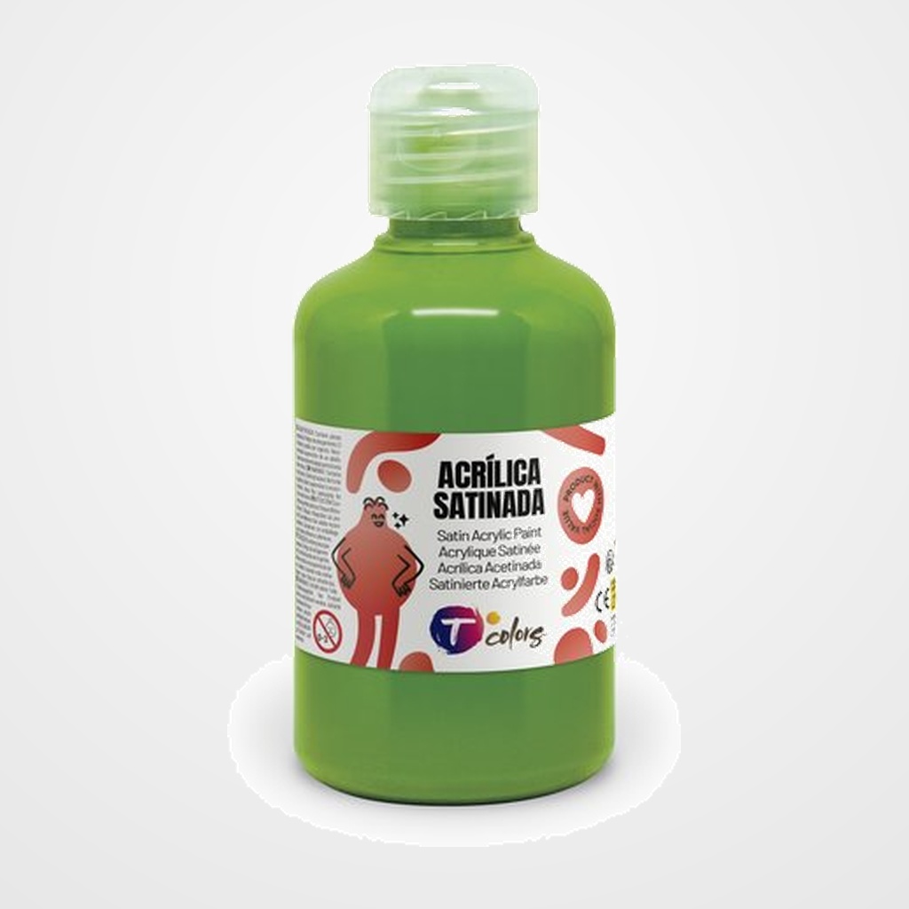 PINTURA ACRILICA TCOLORS 250 ml (botella) VERDE