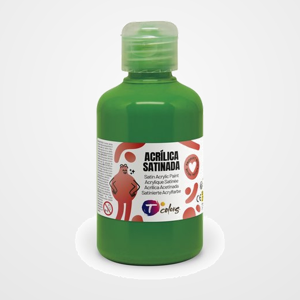 PINTURA ACRILICA TCOLORS 250 ml (botella) VERDE OSCURO