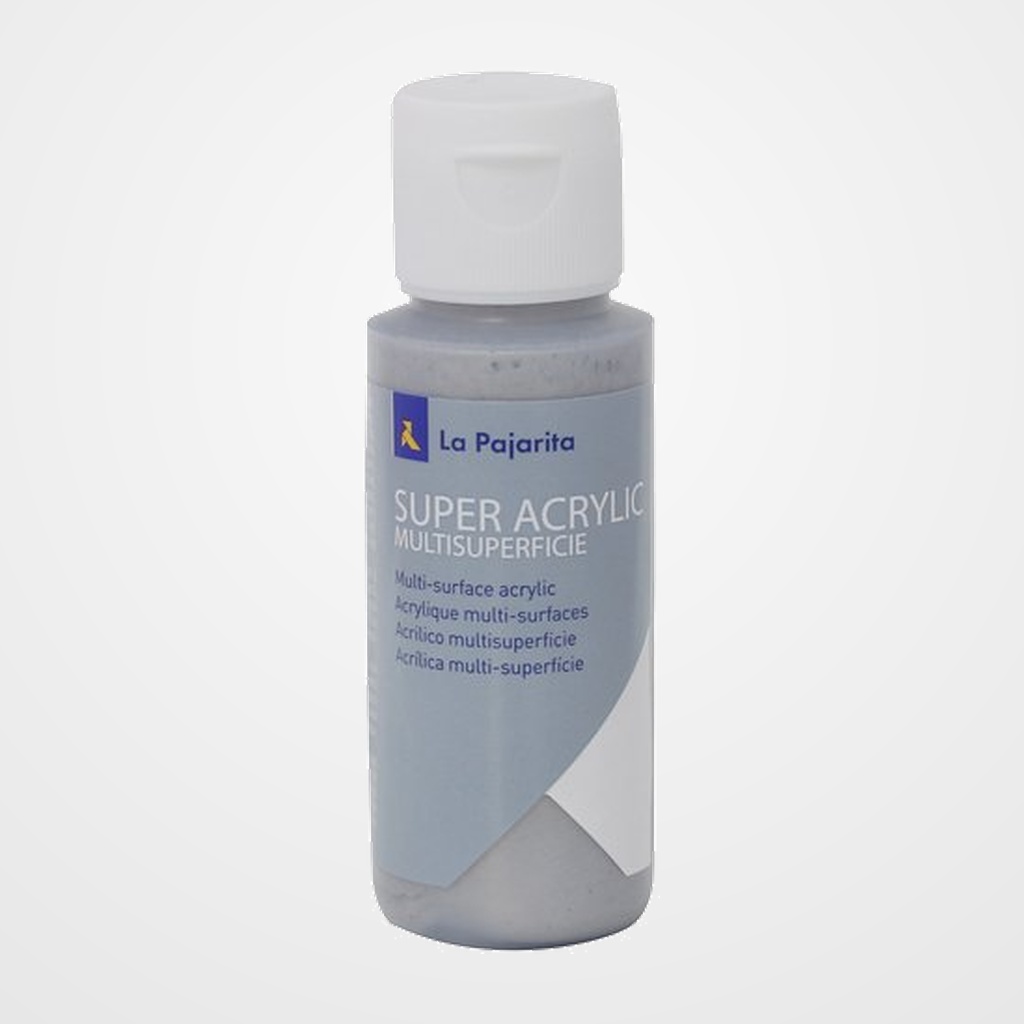 PINTURA ACRILICA LA PAJARITA 60 ml (bote) PLATA A-50
