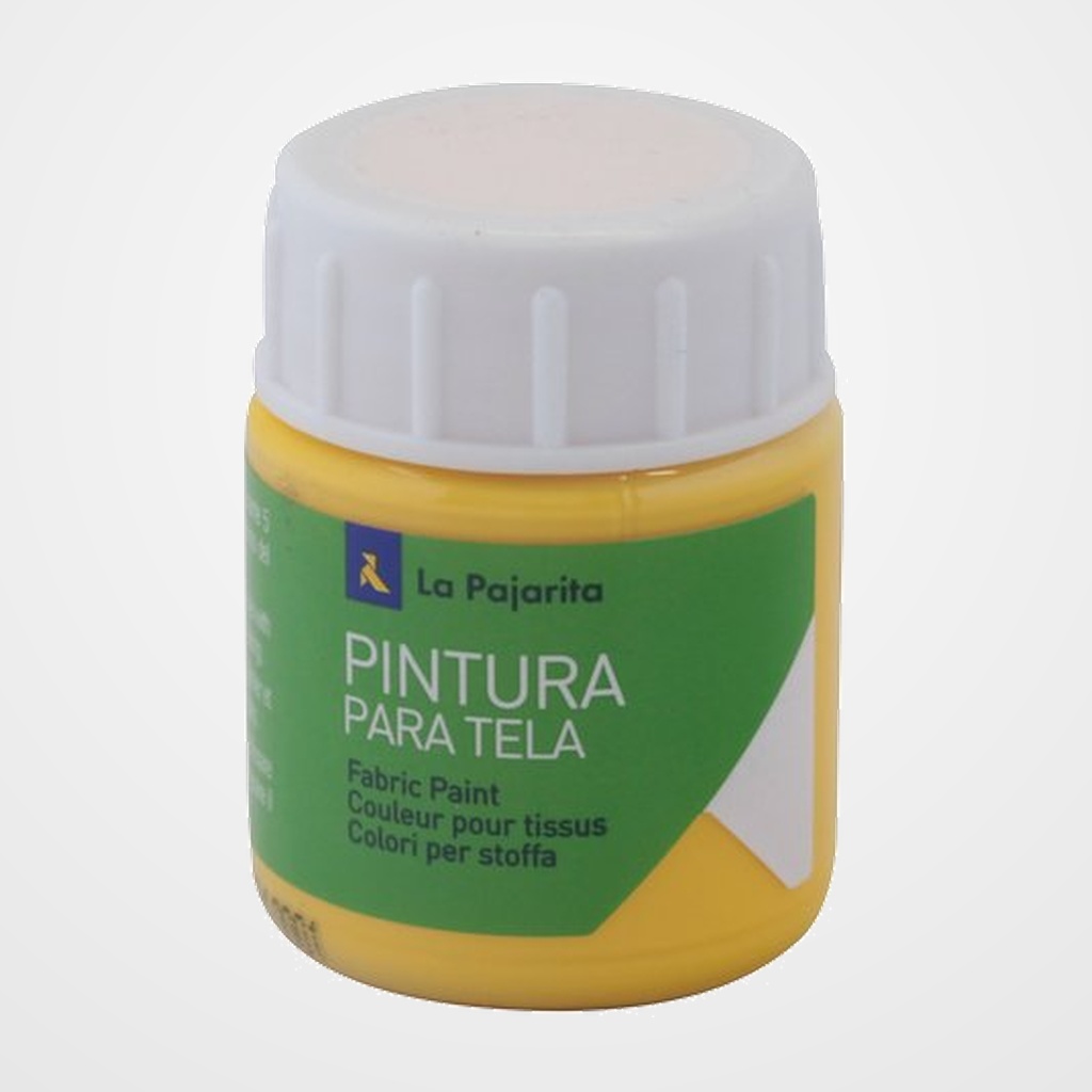 PINTURA para TELA LA PAJARITA 25 ml (bote) AMARILLO REAL T-12