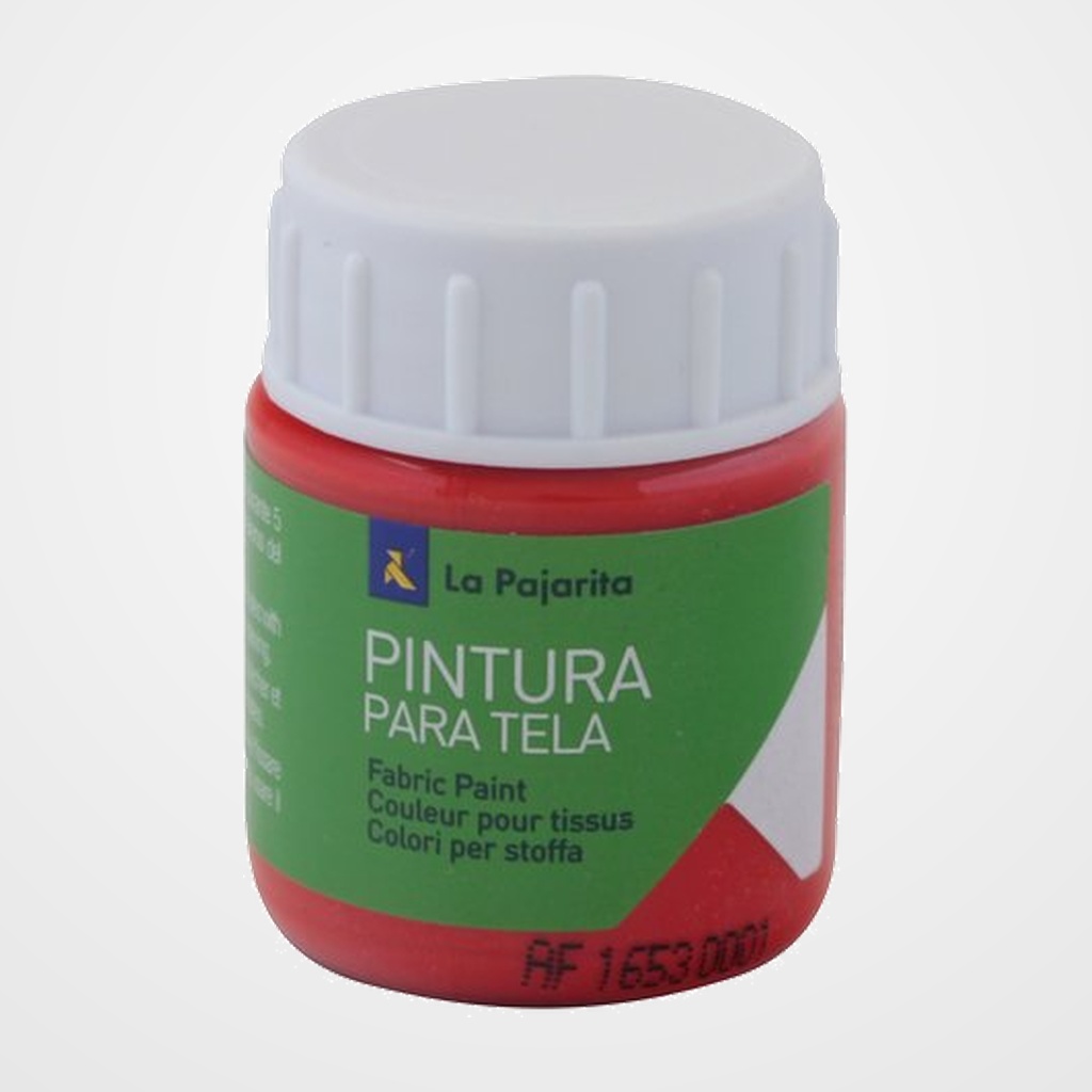 PINTURA para TELA LA PAJARITA 25 ml (bote) ESCARLATA T-06