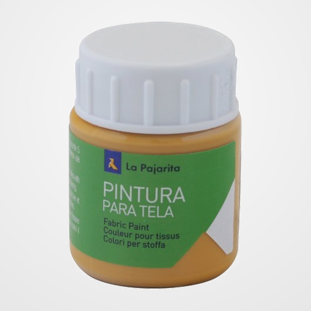 PINTURA para TELA LA PAJARITA 25 ml (bote) OXIDO AMARILLO T-03
