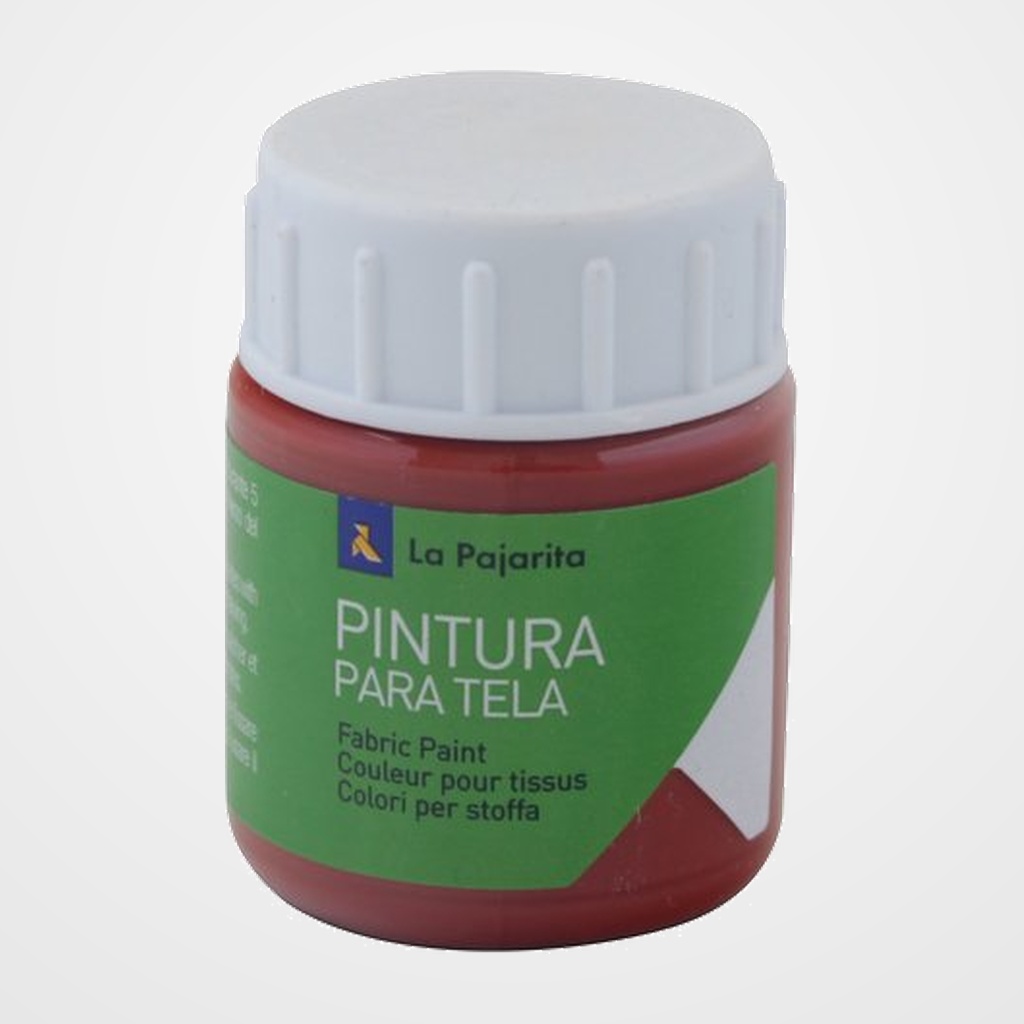PINTURA para TELA LA PAJARITA 25 ml (bote) ROJO INGLES T-11