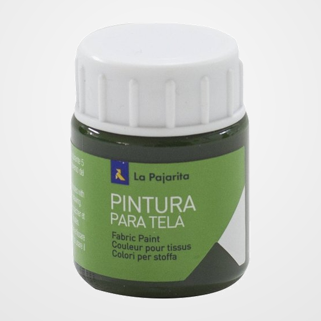 PINTURA para TELA LA PAJARITA 25 ml (bote) VERDE MUSGO T-18
