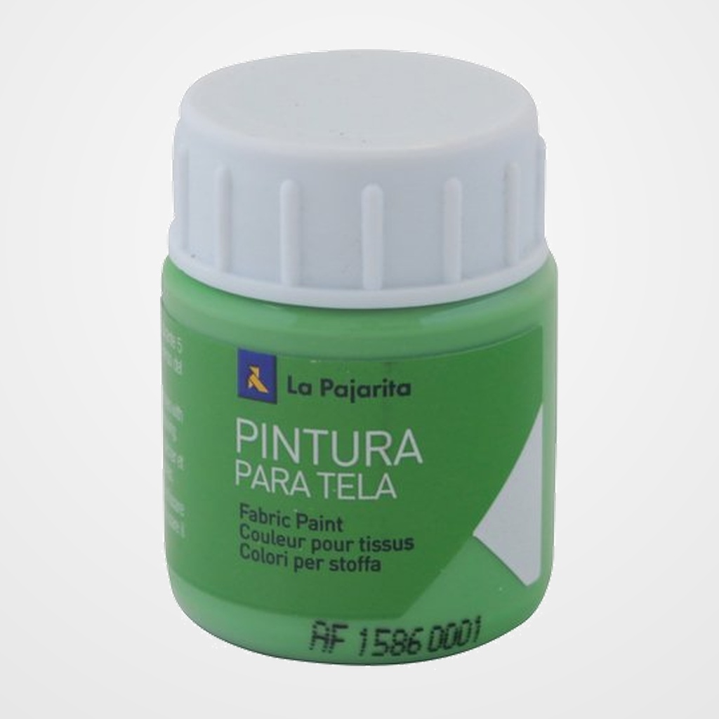 PINTURA para TELA LA PAJARITA 25 ml (bote) VERDE PRIMAVERA T-10