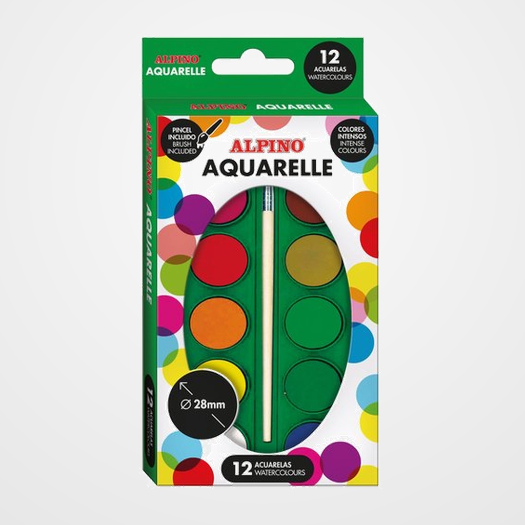 ACUARELAS ALPINO ESTUCHE de 12