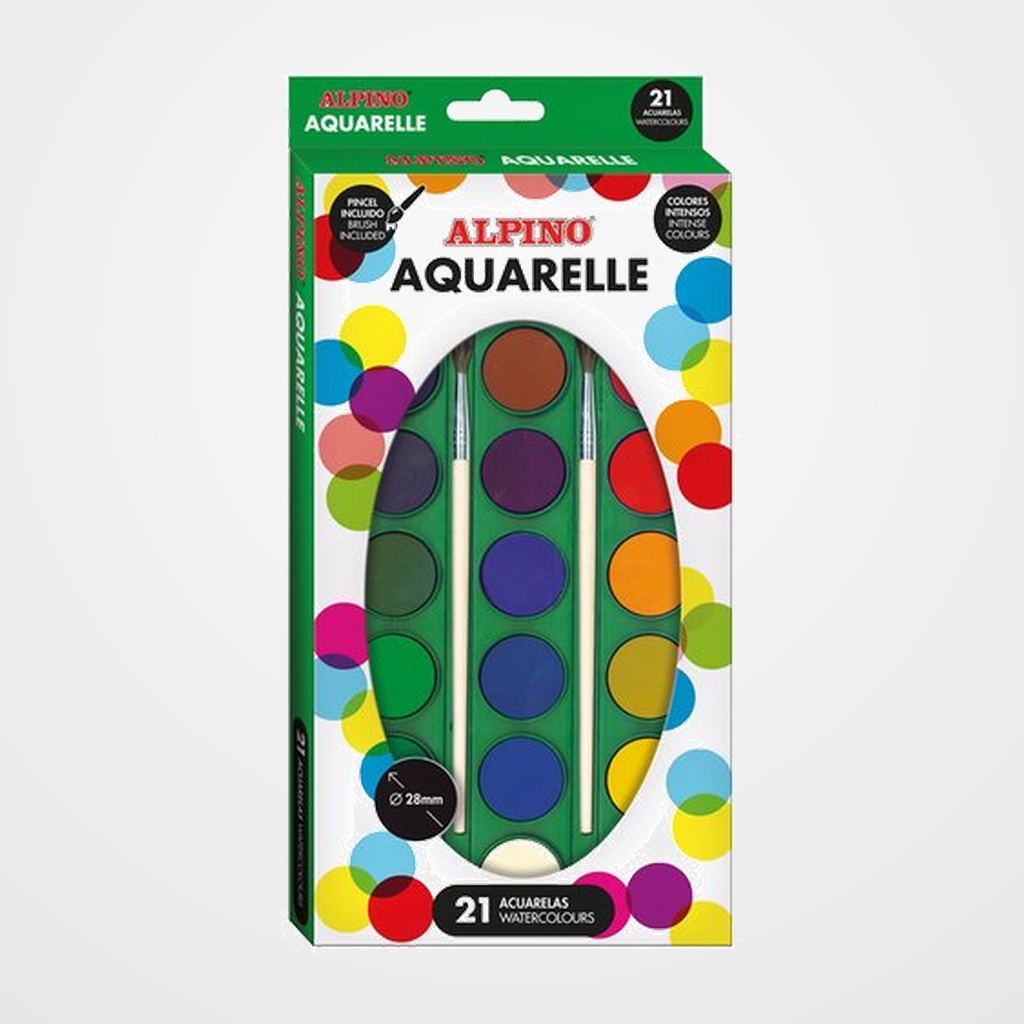 ACUARELAS ALPINO ESTUCHE de 21