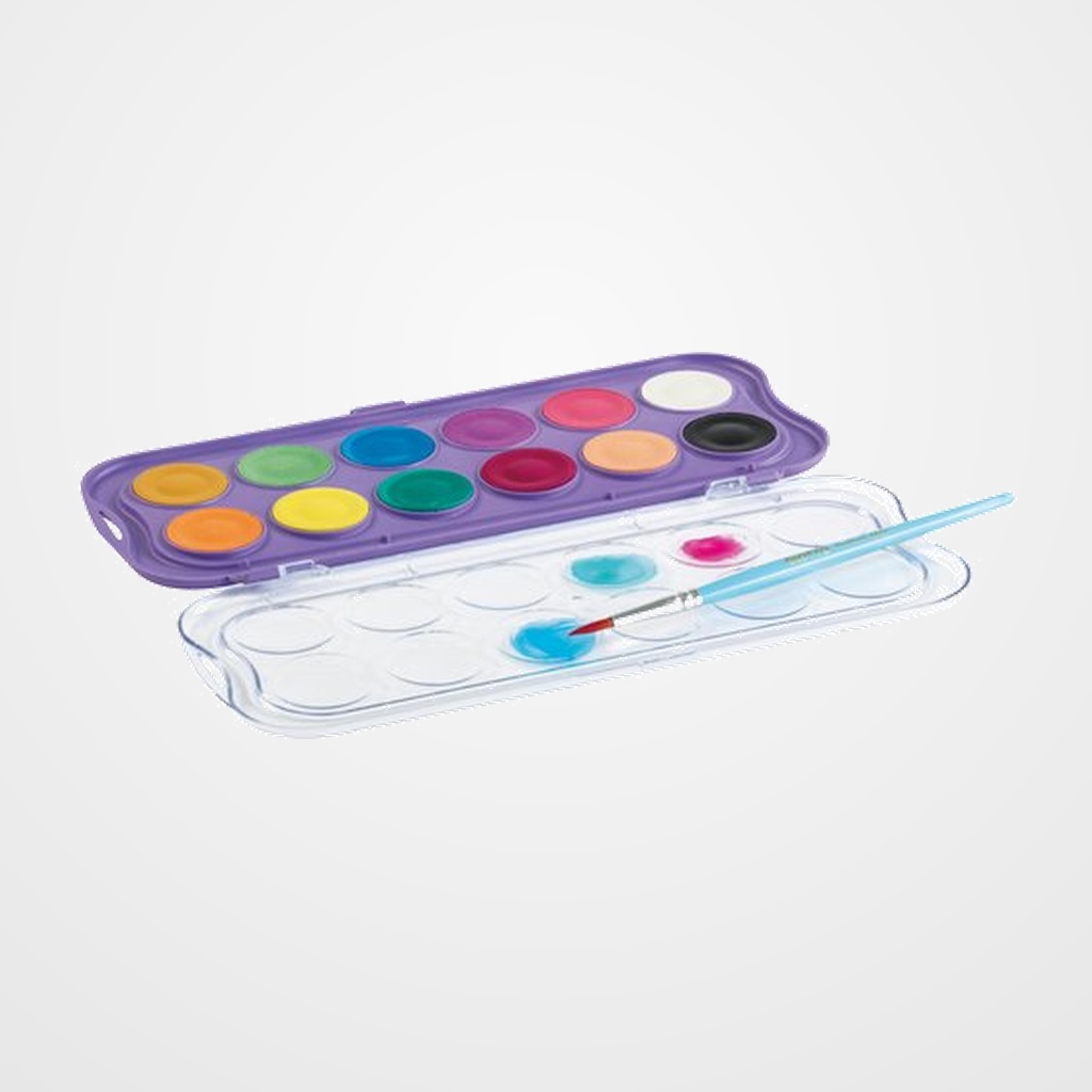 ACUARELAS GIOTTO CANDY COLLECTION  Ø 30 mm con PINCEL ESTUCHE de 12