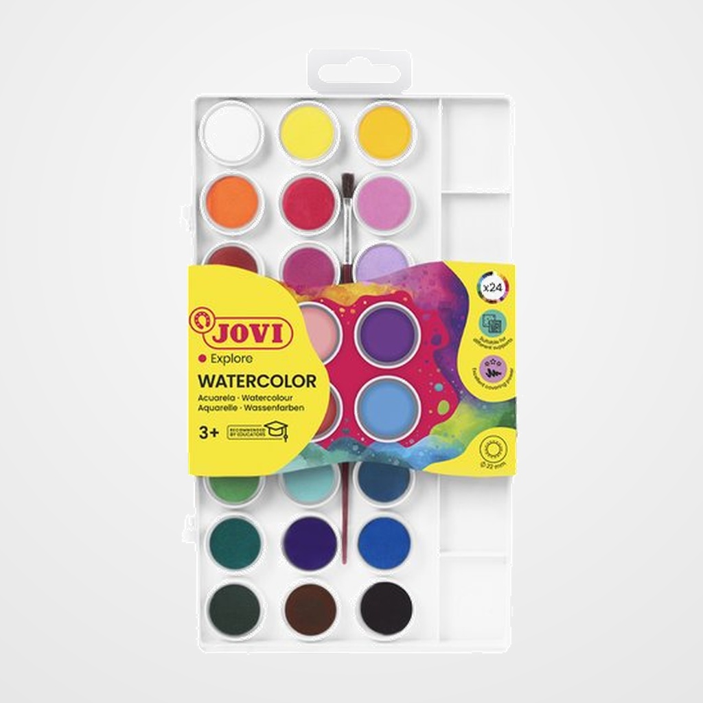ACUARELAS JOVI 22 mm ESTUCHE de 24