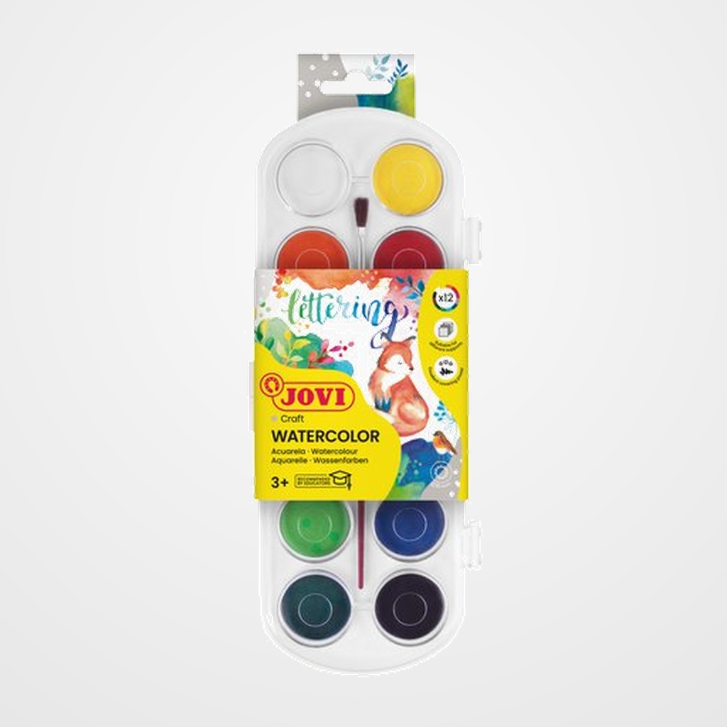 ACUARELAS JOVI 30 mm ESTUCHE de 12