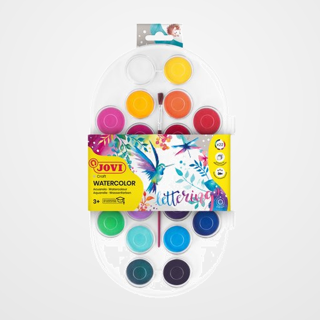 ACUARELAS JOVI 30 mm ESTUCHE de 22