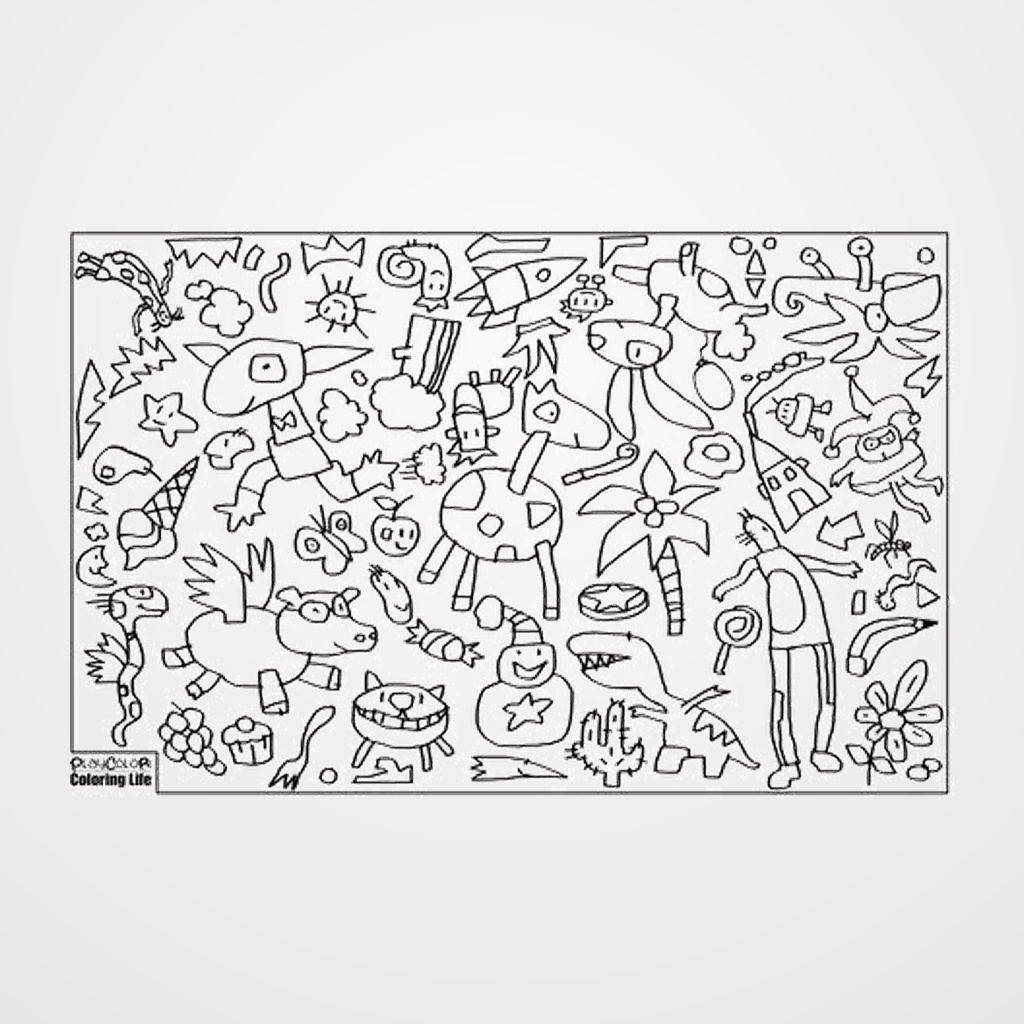 MANTEL PLAYCOLOR para PINTAR PEQUEÑO (137x106)