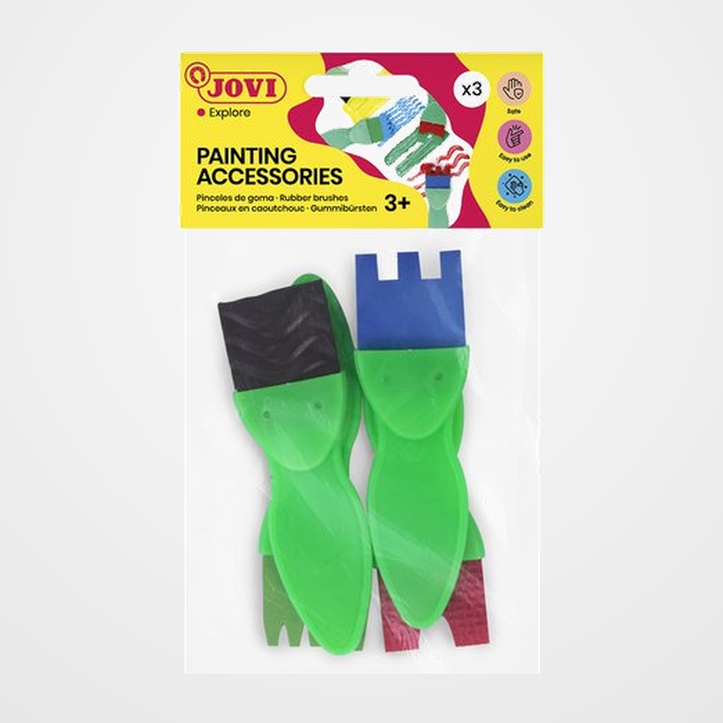 PINCEL de GOMA JOVI GRANDE JUEGO de 4