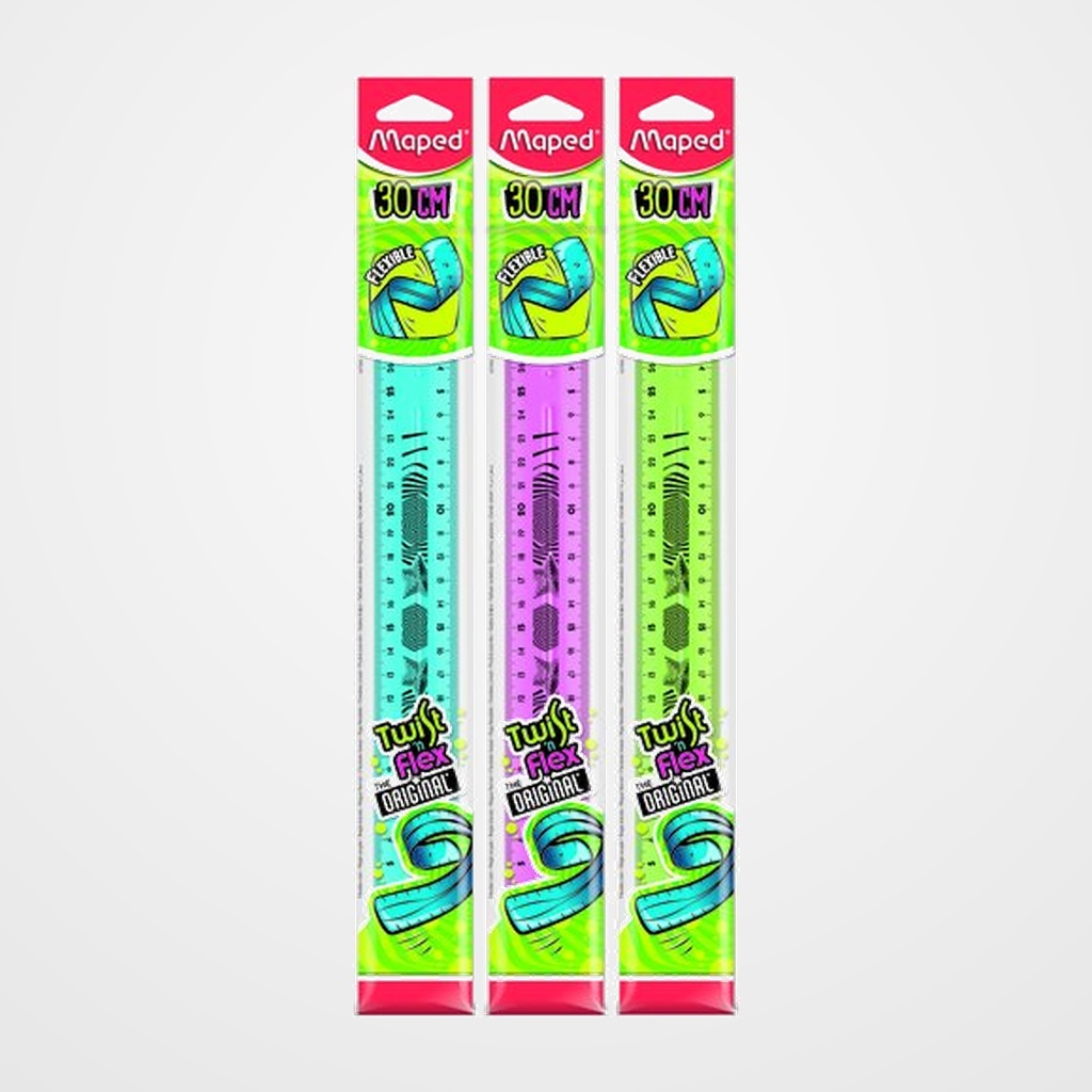REGLA MAPED TWIST&FLEX 30 CM FLEXIBLE IRROMPIBLE